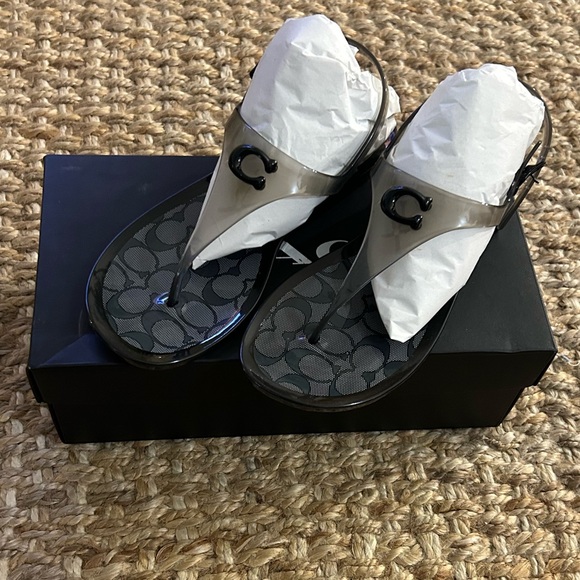 COACH JELLIES SANDALS WATER BEACH SUMMER RUBBER SHOES - Picture 1 of 7